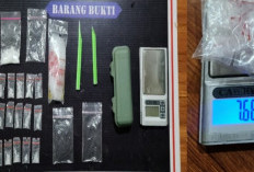 Pengedar Sabu Dibekuk di Betung, Polisi Temukan Timbangan dan 16 Paket Siap Jual
