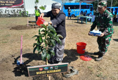 Bupati Pimpin Penanaman Pohon pada Pembukaan TMMD Reg ke-129 Kodim 0714/Salatiga sebagai Wujud Kepedulian