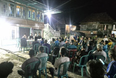 Polsek Pampangan Sampaikan Sosialisasi Karhutla Malam Hari ke Masyarakat