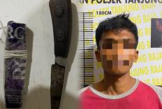 Pria Mencurigakan Terciduk Patroli Hunting Polsek Tanjung Raja Saat Nongkrong depan Mako, Ternyata Bawa Sajam!