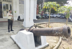 Meriam Kuno Museum Tekstil Palembang, Saksi Bisu Sejarah yang Terlupakan Mirip Meriam 'Si Jagur' Kota Tua