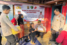 Sambut HUT Bhayangkara, Polres OKI Lakukan Penanganan Stunting di Kelurahan Cinta Raja Kayuagung 
