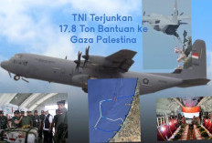 Momen Bersejarah, TNI Terjunkan 17,8 Ton Bantuan Logistik ke Gaza Pada 17 Agustus 2025