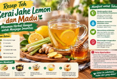 Resep Teh Serai Jahe Lemon dan Madu, Minuman Herbal Hangat untuk Menjaga Imunitas