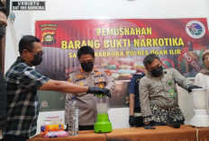 Barang Bukti Sabu 1 Kg Dimusnahkan, Sat Res Narkoba Polres Ogan Ilir Berhasil Selamatkan 5.000 Anak Bangsa