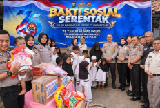 HUT ke-75 Humas Polri, Bidhumas Polda Sumsel Berbagi Sembako dan Santunan ke Dua Panti Asuhan