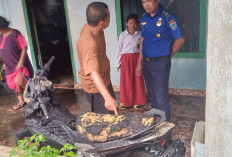 3 Unit Sepeda Motor Ikut Hangus Kebakaran  Rumah Warga Desa Serigeni Lama Kayuagung