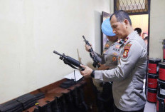 Pastikan Tertib Administrasi dan Kesiapan Personel, Polres Ogan Ilir Laksanakan Pengecekan Senjata Api Dinas