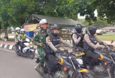 Personel Gabungan Polres OKI dan Kodim OKI Laksanakan Patroli Skala Besar di Kayuagung