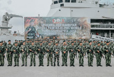 Pelindo Reg 2 Palembang Sambut Kepulangan Satgas Pamtas RI-PNG Yonif 142/Ksatria Jaya Di Pelabuhan Boom Baru